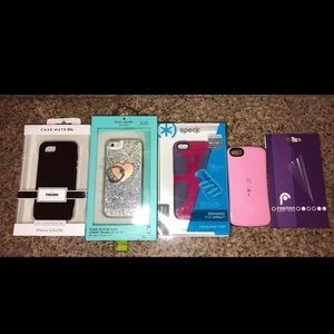 4 iPhone 5/5s/SE CASES & 1 screen protector